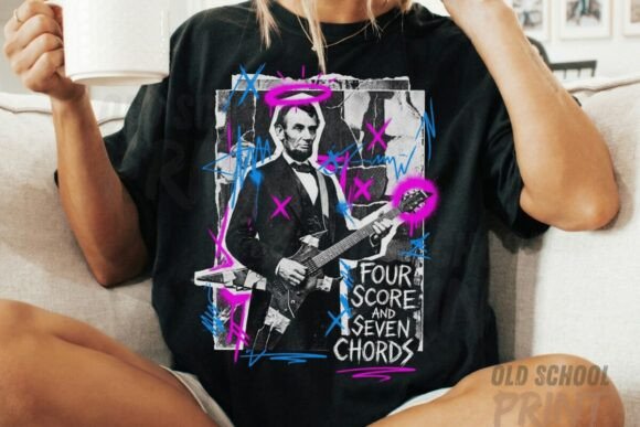 Abraham Lincoln Playing Guitar USA 250ys