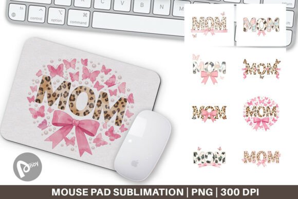 Boho MOM Butterfly Mouse Pad PNG Design: Enhancing Your Workspace with Style and Function