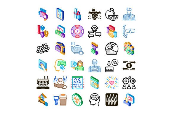 Collection of Business, Finance, Medical Icons: A Versatile Resource for Designers and Developers