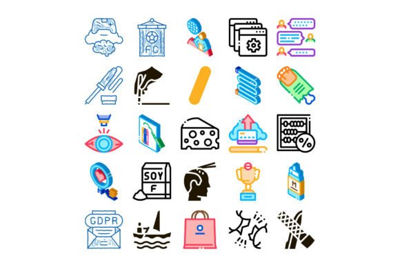 Collection of Various Colorful Icons Ill: A Comprehensive Resource for Visual Communication