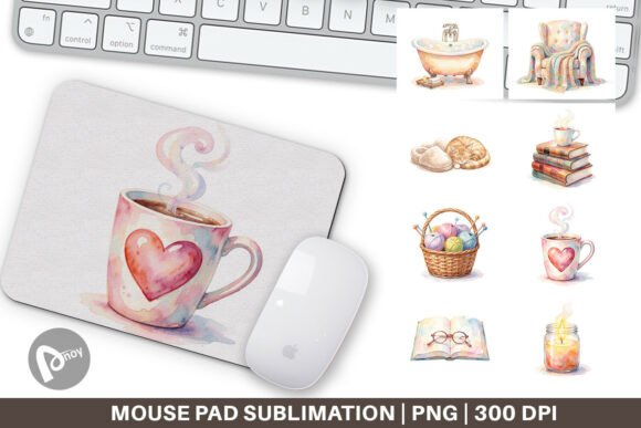 Cozy Watercolor Relaxation Mouse Pad PNG: A Creative and Comfortable Addition to Your Workspace