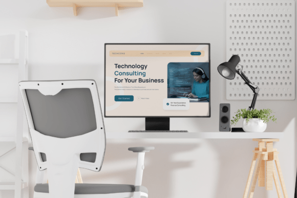 Creating a Futuristic Tech Desk Setup Mockup for Modern Branding
