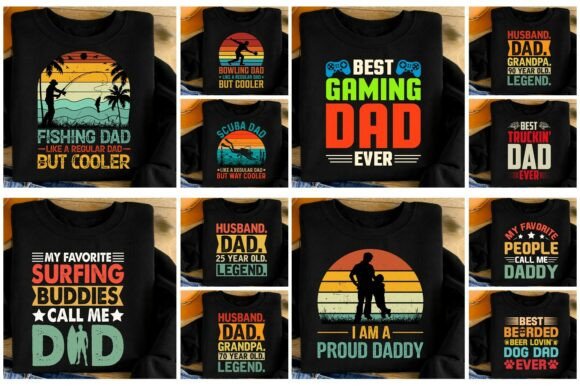 Dad Father’s Day T-Shirt Design Bundle