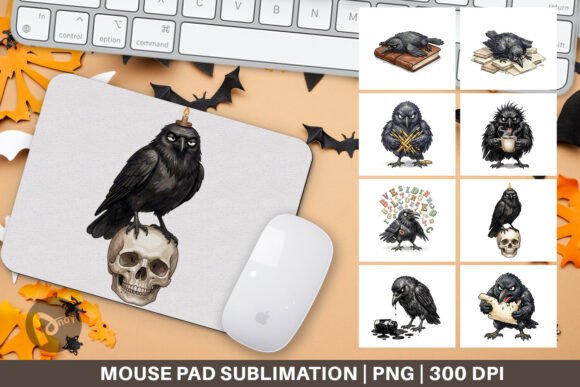 Dark Academia Raven Watercolor Mouse Pad: A Strategic Addition to Your Workspace