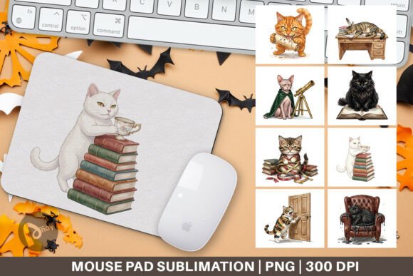 Dark Academia Spiteful Cat Mouse Pad PNG: A Stylish Addition to Your Workspace