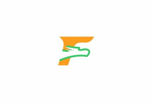 Dragon Head Letter F Logo