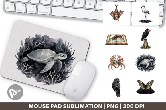 Enhance Your Workspace with a Gothic Island Watercolor Mouse Pad