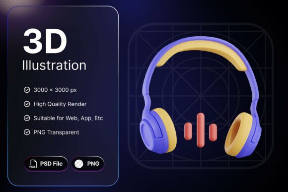 Entertainment Headphones Icon: A Modern Design for Multimedia Success