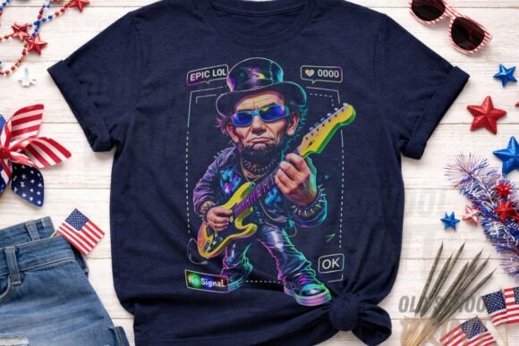 Funny 4th of July USA Patriotic Rock Png: A Unique Fusion of American Spirit and Rock Energy