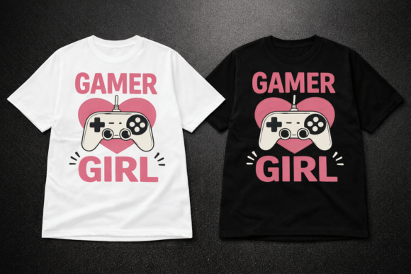Gamer Girl T-Shirt Vector Design