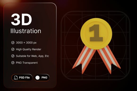 Gold Medal 1st Icon: A Premium Symbol of Achievement