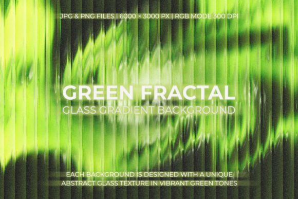 Green Fractal Glass Gradient Backgrounds