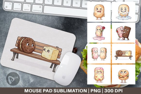 Ice Cream Date Watercolor Mouse Pad: A Stylish and Functional Addition to Your Workspace