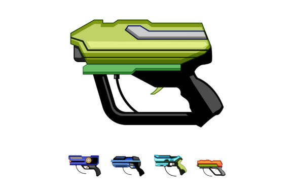 Kids Playing Laser Tag Game Blaster Toy