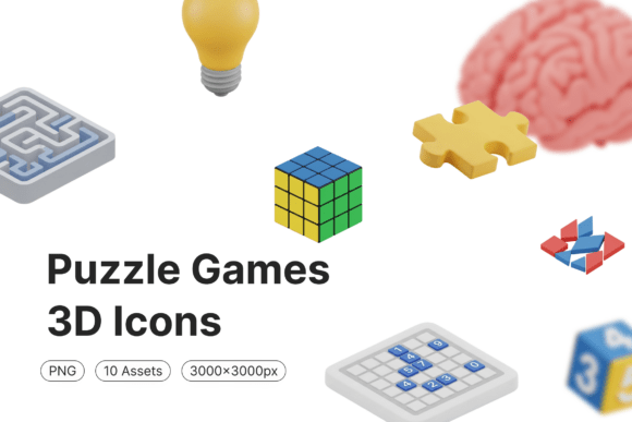 Puzzle Games 3D Icons