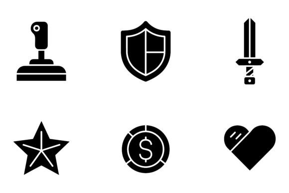 Rubber Stamp Shield Dagger Star Dollar