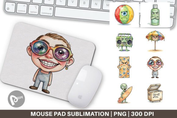 Sarcastic Alien Beach Mouse Pad PNG