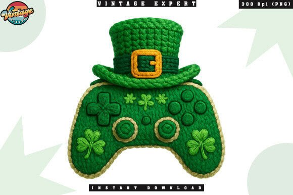 St Patrick’s Day Game Controller PNG: A Festive Design for Gamers and Crafters
