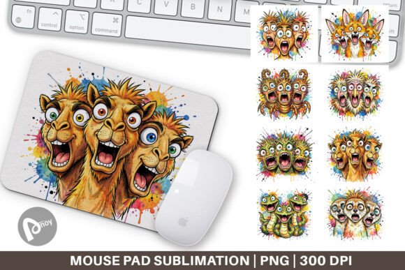 Summer Desert Animal Ink Mouse Pad: A Stylish and Functional Addition to Your Workspace