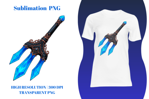 The Abyssal Neon Sapphire Trident: A Fusion of Dark Nautical Gothic and Vibrant Y2K Energy