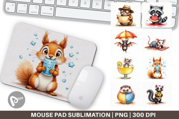 Ugly Cute Critter Summer Mouse Pad
