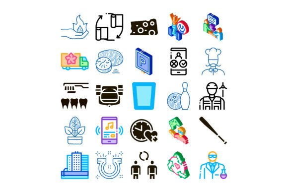 Unlocking Creativity: The Power of a Diverse Collection of Business, Service, and Educational Vector Icons