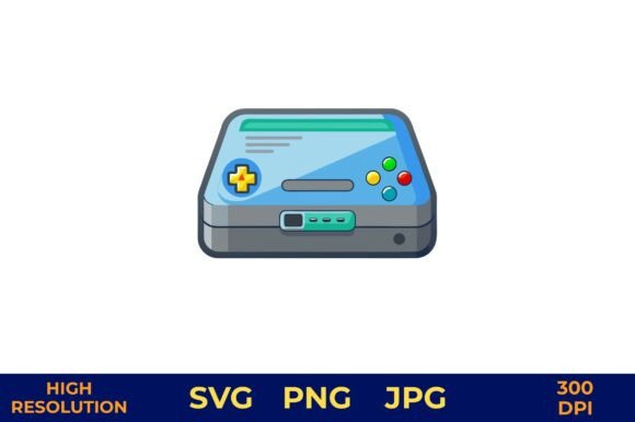 Vintage Game Controller Design Vector