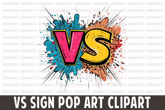 VS Sign Pop Art Clipart PNG: A Dynamic Resource for Creative Projects