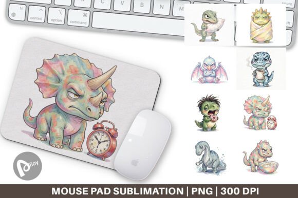 Watercolor Grumpy Dinosaur Mouse Pad PNG: A Strategic Tool for Creative and Professional Spaces