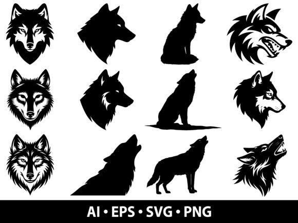 Wolf SVG Bundle: Powerful Wolf Illustrations for Every Creative Need